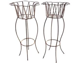 Vintage Wrought Iron Plant Stands