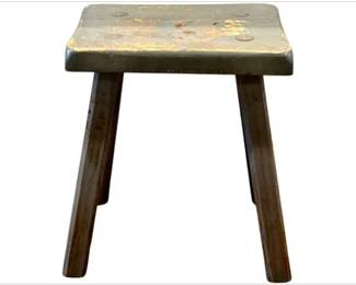 Small Vintage Wooden Milking Stool