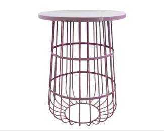 Contemporary Industrial Style Metal Accent Table