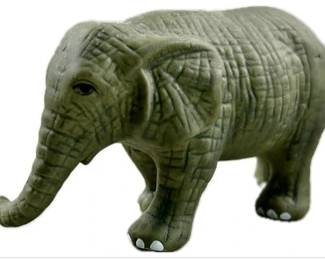 Small Gray Ceramic Elephant