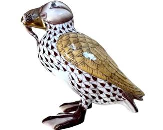 Herend Porcelain Puffin Figurine - Signed