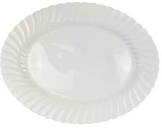 Snow White Ironstone Platter - 15.75 Inches - Lightly Scratched