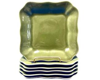Sur La Table Green Square Side Plates