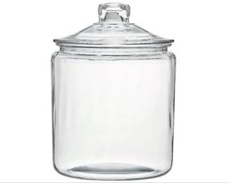 Crate & Barrel 2 Gallon Glass Jar With Lid & Original Box