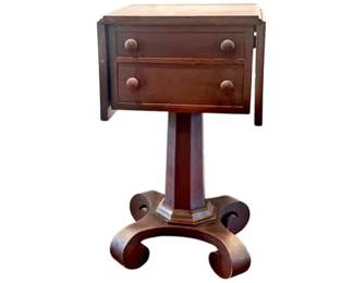 Antique Empire Mahogany Drop Leaf Side Table/Wolverine Company/Detroit