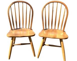 Two Bow Back Side Chairs