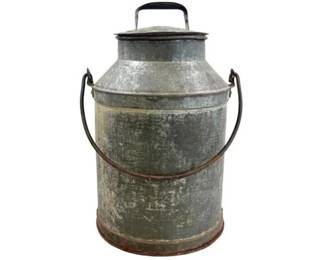 Vintage 10 Gallon Milk Can With Lid And Handle