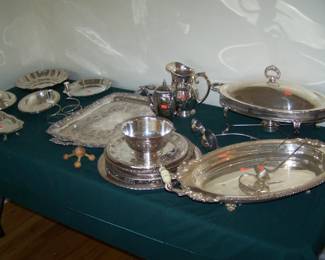 MORE SILVER-PLATE SERVING PIECES
