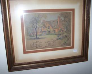 FRAMED HOUSE & FLOOR PLAN OF INTERIOR