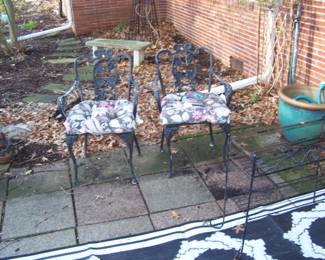 PAIR OF PATIO CHAIRS