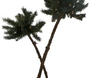Home Heritage 53 150 Led PreLit Double Christmas Palm Tree