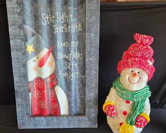 Snowman Themed Home Decor Set