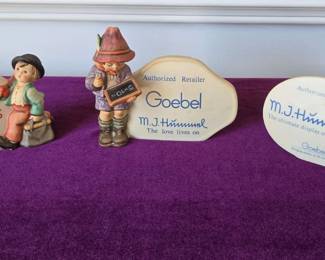 3 Vintage Goebel Hummel Authorized Dealer Plaques