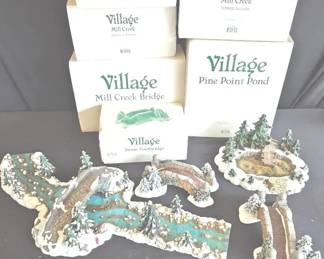 Collection Of Various Retired Department 56 Village Acessories