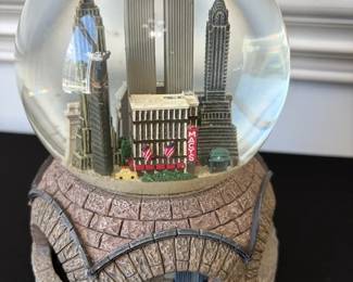 Macys 2005 Twin Towers Musical Snow Globe