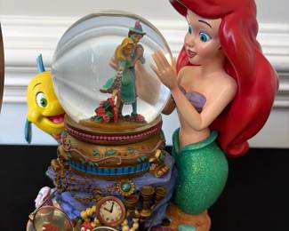 Vintage Disneys LargeThe Little Mermaid Musical Snow Globe