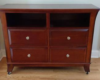 Wooden Four Drawer Media Chest