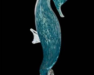 Muranostyle Handblown Glass Tall Seahorse