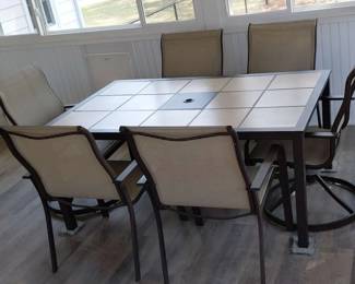 Patio Table and Matcching Chaire Set