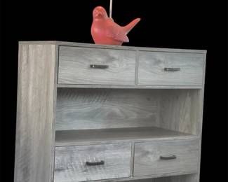 Rustic Look Storage Cabinet With Shelves