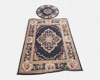 Pair Of Vintage Royal Palace Handmade Area Rugs
