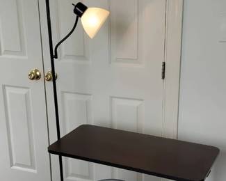 Adjustable Rolling Table, Floor Lamp and Fan Bundle