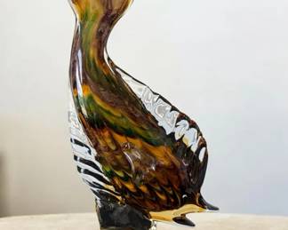 Vintage Murano Handblown Fleck Art glass Fish Sculpture