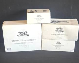 Collection Of Four Department 56 Porcelain Acessories