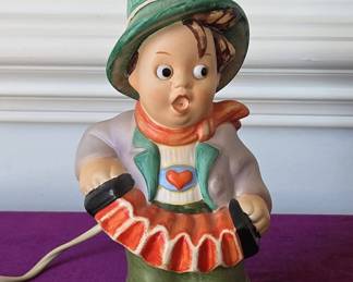 Vintage Goebel Hummel Accordion Boy Night Light