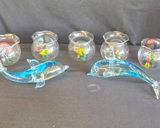 Murano Style Hand Blown Dolphins And More