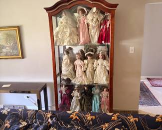 Large display cabinet-dolls sold seperately