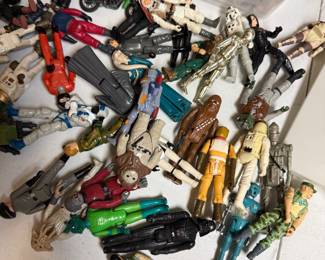 Box of Star Wars Figurines 