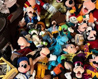 Over 50 Disney Plush many with tags 