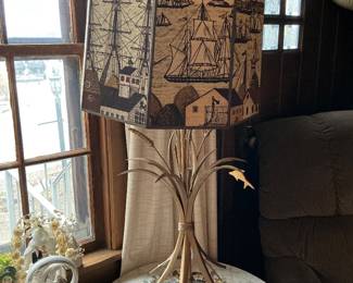 Gilt wheat sheaf table lamp (1950)