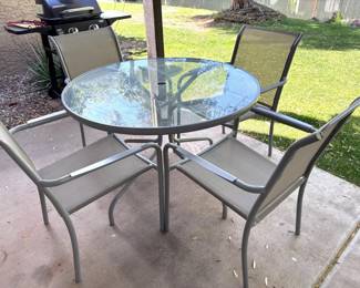 Patio Table  Four Chairs