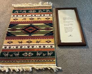 Woven Rug And Frame