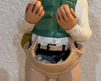 Judi's Pastime Fishing Clown Chalkware Statue from 1983