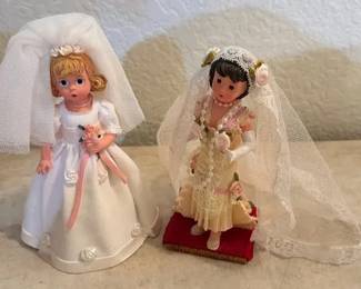 2 Madame Alexander Small Bride Dolls