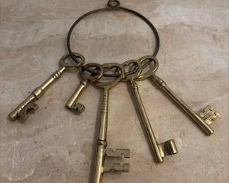 Large Brass Keys Home Decor heavy