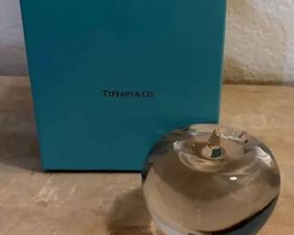 Tiffany Crystal Apple paperweight
