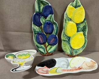 Ceramic appetizer trays