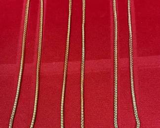 3 Gold Colored Chains Or Bracelets