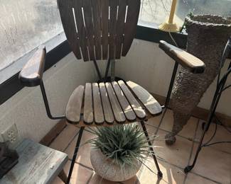 FURNITURE MCM WROUGHT IRON BIRCH CHAIRS UMANOFF