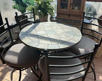 FURNITURE BAR HEIGHT TABLE 4 CHAIRS