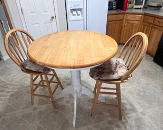 WOODEN BISTRO WITH TWO CHAIRS