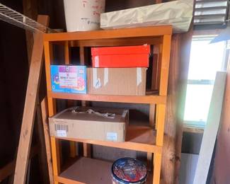 yellow plastic bookshelf