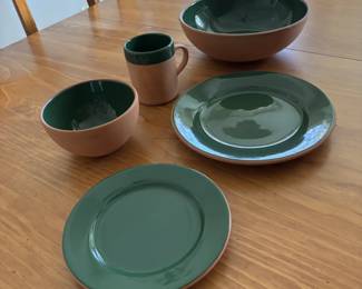 PRESALE - ROMERTOPF TERRA ROSA RECO - CUPS, DINNER PLATES AND BOWLS $5 EACH(8 SETTINGS), SERVICE WEAR PRICED HIGHER 