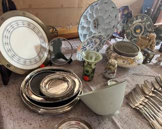 Sterling, porcelain..many interesting objects