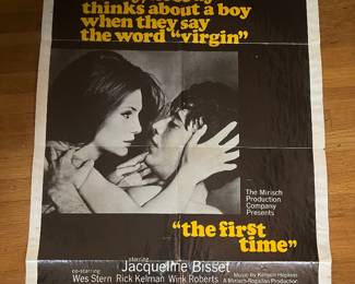 Vintage movie poster "the first time" (very good condition)