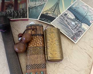 Antique Scribes..pen & ink    vintage wood cut prints